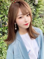 アフロート エル 大阪(AFLOAT L)&nbsp;グレージュカラー/デザインカラー/斜めバング/シルキーベージュ