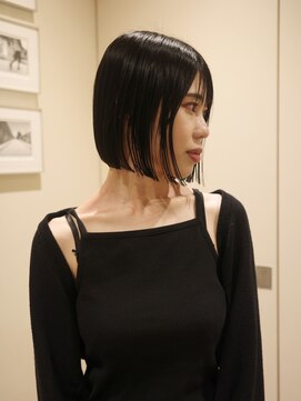 ネロ ヘアサロン ネイビー 渋谷(NERO HAIRSALON NAVY) 【赤津美奈】ボブ ワンホンボブ 前髪 黒髪