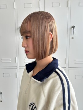 ノートエートル 西金沢(Nought etre) 10代20代30代/ハイトーンカラー/ミニボブ/ベージュ