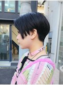 【SHARON原宿】刈り上げハンサムショート×黒髪束感カット