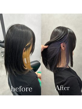ヘアサロン ドットプラス 町田店(dot. plus) 【三輪 紗弓】イヤリングカラー×ラベンダーカラー