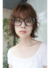 アイミーマイン(I ME MINE) ボブのフレンチパーマ×ウォームブラウン♪