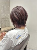 【RYOHEI】ショートウルフ_ウルフカット_ピンクグレージュ