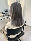 バレイヤージュシルバー