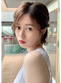 外ハネボブ結婚式アップスタイル10代20代30代/