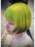 クラゲウルフカットレモンイエローアッシュグレーな個性派ちゃん