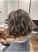 外人風ボブ×スパイラル