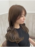 layer cut × greige _グレージュ_髪質改善__レイヤー