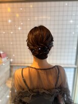 アップスタイル　結婚式ヘア お呼ばれヘア ヘアセット