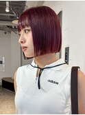 ボブ顔周りレイヤー韓国ヘアくびれミディミディアム_ba563932