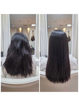 縮毛矯正ビフォーアフター