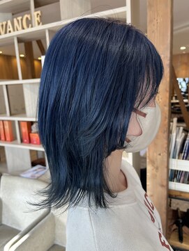 ルービック 京橋(Rubik's) ブリーチあり★ネイビーブルー