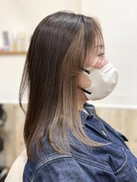 フルブルーム 東林間(fullbloom) レイヤーカットフェイスフレーミングケアブリーチベージュカラー