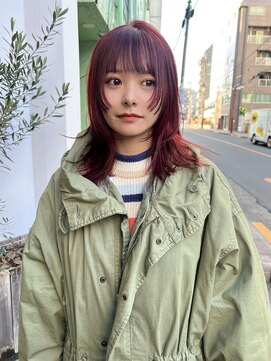 ディーナ(D'na) 【D'na×古屋】ディープレッド×レイヤーカット