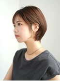 ショート・ボブ/丸顔/前髪あり/絶壁解消/20代/30代/40代/くびれ