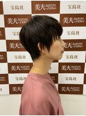 大人かわいいマッシュショートのオリーブアッシュ「熊谷安史」２