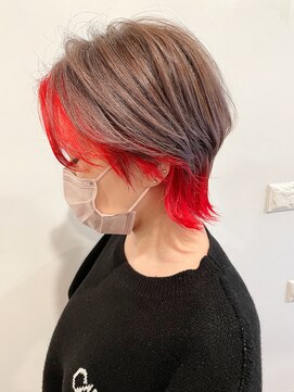 オーティティ(O-TETE) O-tete フロントバックインナーカラーレッド