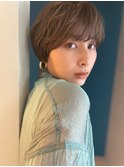 大人可愛い20代30代40代ナチュラルショートボブ丸みショート