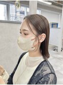 切りっぱなしボブ/ヌーディーカラー