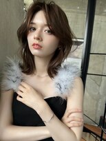 サイン 表参道(SIGN)&nbsp;インナーカラーレイヤーカットイヤリングカラーミディアムヘア