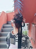 ボリュームお団子ヘア