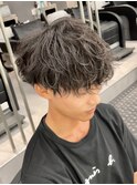 シャドウパーマ 王道 無造作 マッシュスタイル