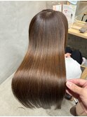 20代30代40代アッシュブラウン髪質改善カラー艶感ストレート