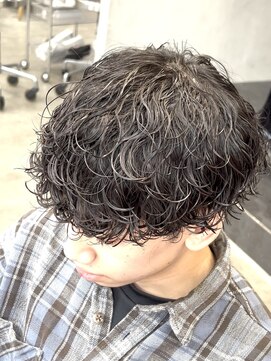 フィフスパーク(fifth PARK) メンズ緩め波巻きスパイラルパーママッシュウルフシャドウパーマ
