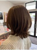 くびレイヤーくびれ巻きマロンベージュ＊大人可愛いミディアム