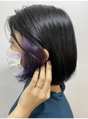 イヤリングカラーパープル