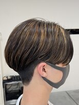 バース 梅田中崎町店(BIRTH)&nbsp;ハイライトセンターパートメッシュダブルカラーツーブロック