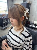 ツイン/お団子ヘア/ヘアセット/ヘアアレンジ