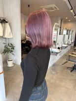 シェル 津山の手店(shel)&nbsp;20代30代◎大人可愛いミニボブハイトーンピンクカラー