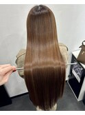 スーパーロングヘアー ベージュ 美髪 髪質改善 赤坂見附 美容室