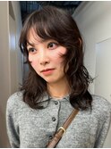 ミディアムウルフパーマ