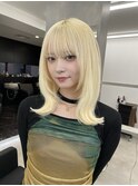 ブロンドヘア/髪質改善/ハイトーン/外はね
