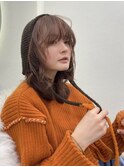 ニュアンスパーマ　ミディアム　似合わせカット