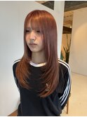 レイヤーとピンクベージュ