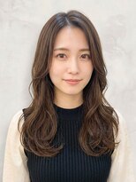 グラムビューティー 足利(gram beauty)&nbsp;髪質改善カラー透明感チョコレートブラウンくびれ巻き春カラー