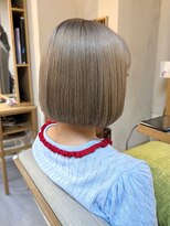 ヘアリゾート粋 ウナム 新宿東口店(enam)&nbsp;透明感ライトベージュ/ショートボブ/ストレート