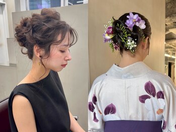 フェブミエル(fev miel)の写真/周りと差がつく！今っぽさ満点のオシャレパーティーヘア。プロの技で長時間崩れにくいのも安心♪[天神]