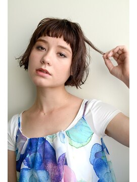 グリーン 渋谷(green) 外ハネショート×グレージュ