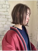 透けバング外はねボブ