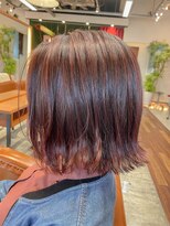 フロー(Flow) ピンク×ハイライト×外ハネボブ【岩本大樹】