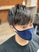 メンズヘアーサロン スウェル(Men's Hair Salon SWELL) 福岡市城南区　ショートマッシュウルフ×ソフトツイスト