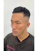 オールバックパーマ