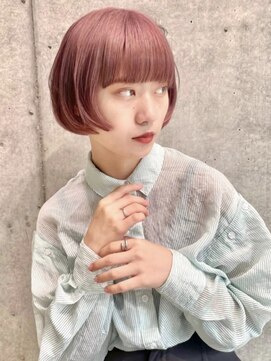 フォルテ 掛川店 ハイトーンピンクで個性派ボブ☆