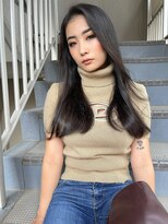 ロンド マーレ 天神大名店(Lond mare) 2023 福岡で可愛いレイヤーカット ロングヘア 韓国黒髪カラー