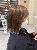 【MALUNA ペコ】切りっぱなしボブ×シークレットハイライト
