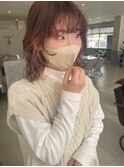 ピンク髪×ウルフ×インナーカラー